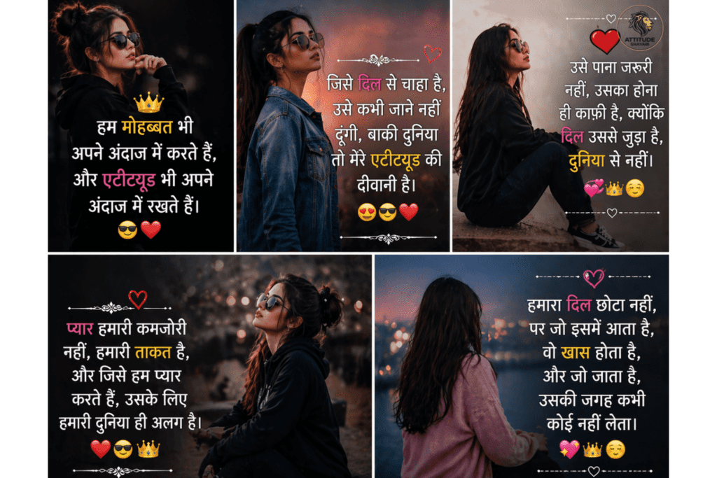 Attitude Shayari Image for Girl