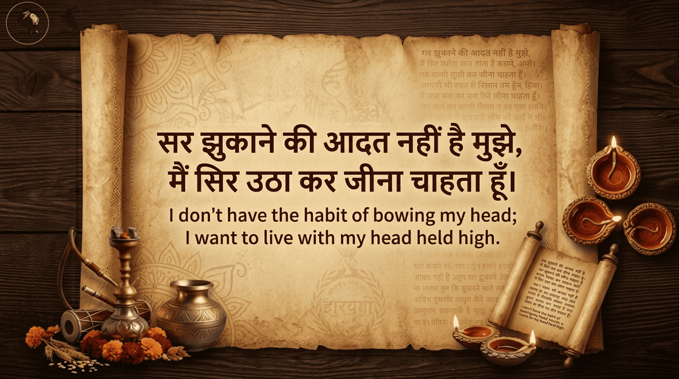 Attitude Shayari in Hindi to English