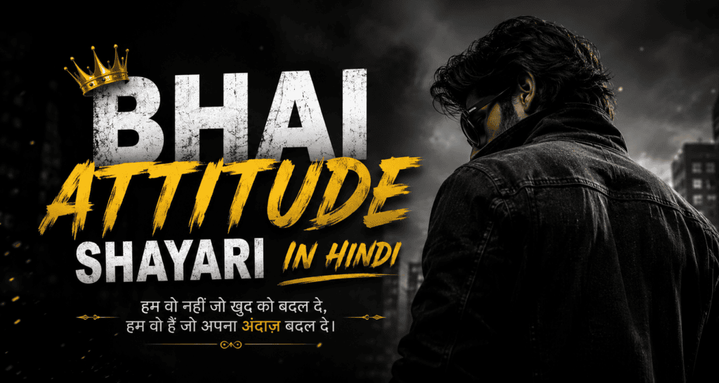 Bhai Attitude Shayari in Hindi